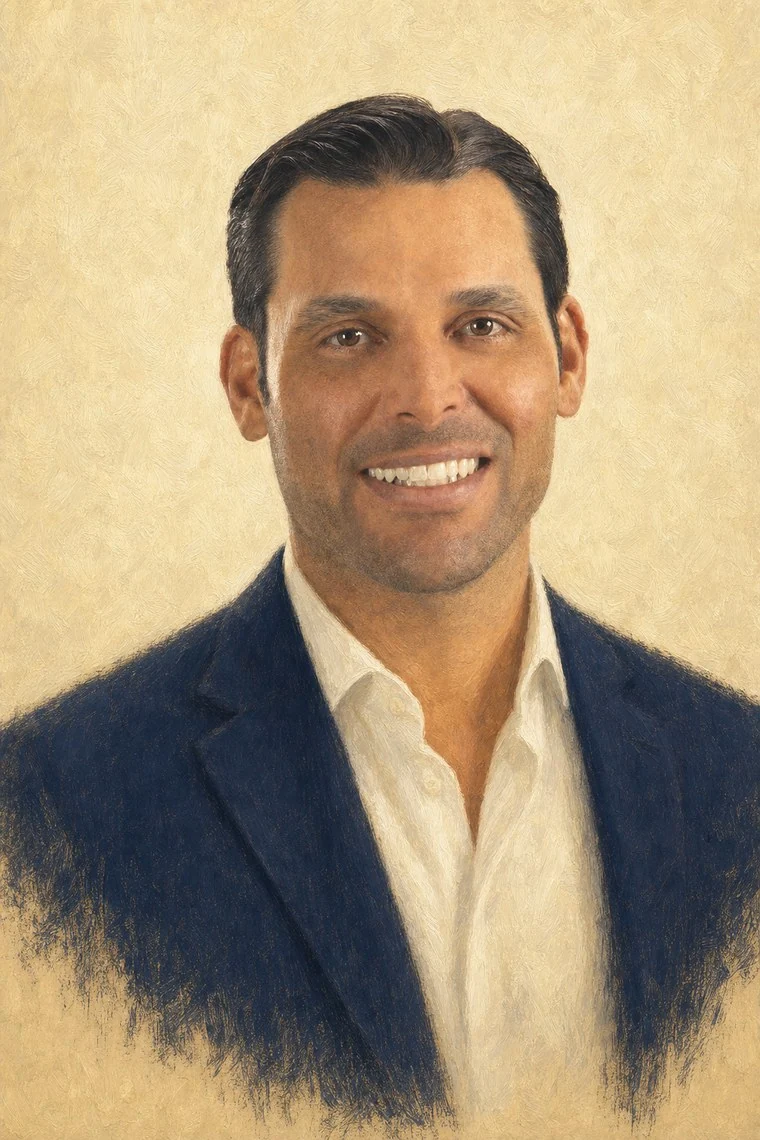 Painted portrait of Joe Carballo